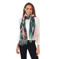 thumbnail image 2 of FORMRS Womens Scarf Winter Soft Long Big Warm Shawls Wrap Tassel Scarves, Flamingo Leaves Pattern, 2 of 9