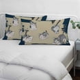 thumbnail image 4 of Cute Cat Pillow Protectors with Zipper Standard Size, Navy Blue Beige Vintage Animal Soft Brushed Microfiber Breathable Throw Pillow Covers, Decorative Pillowcase for Couch Sofa Bedroom 20"x26", 4 of 9