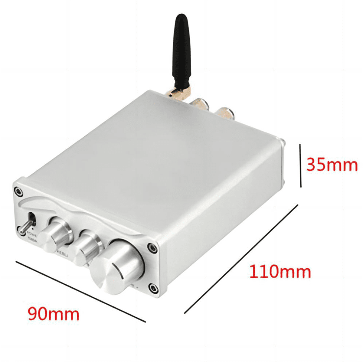 HiFi Sound Amplifier MA12070 80Wx2 Bluetooth 5.0 Stereo Audio Power Amplifier for Home Theater Karaoke Amplifiy-Silver
