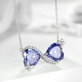 thumbnail image 2 of Juwaliy Infinity Heart Butterfly Necklace December Birthstone Tanzanite Blue Pendant Women Jewelry Daughter Grandma Wife Christmas Birthday Gifts, 2 of 10