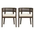 thumbnail image 1 of DINING CHAIR Set of 2,Beige-Walnut, 1 of 8