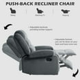 thumbnail image 4 of UIXE Manual Recliner Chair, Corduroy Reclining Sofa Chair with Overstuffed Armrests & Backrest for Living Room, Nursery Armchair Bedroom Reading Seat, Dark Gray, 4 of 7