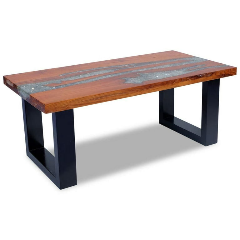 Vidaxl coffee table teak clearance resin