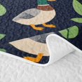 thumbnail image 5 of Manfei Green Billed Waterfowl Print Quilt King,Boys Mallard Duck King Coverlet Set,3pcs,1 Bedspread and 2 Pillowcases, 5 of 7