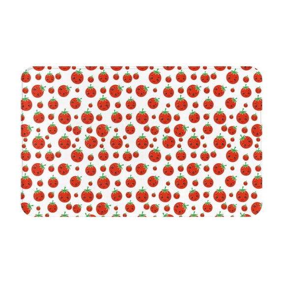 Bathroom Rugs Non Slip Washable - Red Tomato Kitchen Mats for Floor, Area Rugs for Entryway Rugs Indoor, Laundry Bathroom Room Door Rug with Rubber Backing 20x31.5in