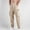 Khaki, variant on Men's Button Waist Multiple Pockets Tie The Feet Cargo Pants Exercise Breathable Running Fitness Pants