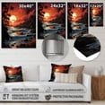 thumbnail image 4 of Designart "Papercut of a Crimson Beach Sunset III" Landscape & Nature Metal Wall Decor, 4 of 5