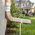 thumbnail image 4 of 2Pcs Rainwater Downspout Bracket - Heavy-Duty Galvanized Iron With Eco-Friendly Coating, Adjustable Size, Rust-Proof Anchor For Pipe Support, Easy Installation White 10.8", 4 of 5