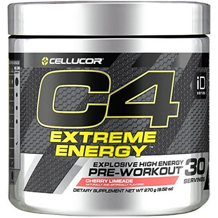 Cellucor C4 Extreme Energy Pre Workout Powder, Explosive High Energy Drink with Beta Alanine, Cherry Limeade, 30 Servings