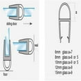 thumbnail image 3 of 2pc 50cm replacement seal shower shower door seal 6/8/10/12/15mm water deflector, 3 of 5