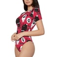 thumbnail image 2 of Naloa Cute Dog Women's Short-Sleeved Onesie, One-Piece Swimsuit for Parties, dates, clubs - Medium, 2 of 9