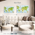 thumbnail image 4 of Elephant Stock World Map For Kids Wall Art - Horizontal Multi Panel Canvas - Nursery Wall Decor - Education Multi Panel - Beige And Gray Decor - 38" x 24", 4 of 8