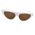 thumbnail image 3 of de terre Ojos de Gato con Marco Plástico Solar UV400 Unisex para Conducción Deporte Lente Marrón Marco Blanco Salvador Gafas de sol del ojo de gato de las mujeres, 3 of 5