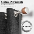 thumbnail image 6 of Outdoor Curtains for Patio Waterproof, Black Burlap Texture Windproof Pravicy Outside Porch Blackout Curtain, Farmhouse Vintage Black Sun Blocking Grommets Curtains for Cabana 2 Panels 54"x108", 6 of 9