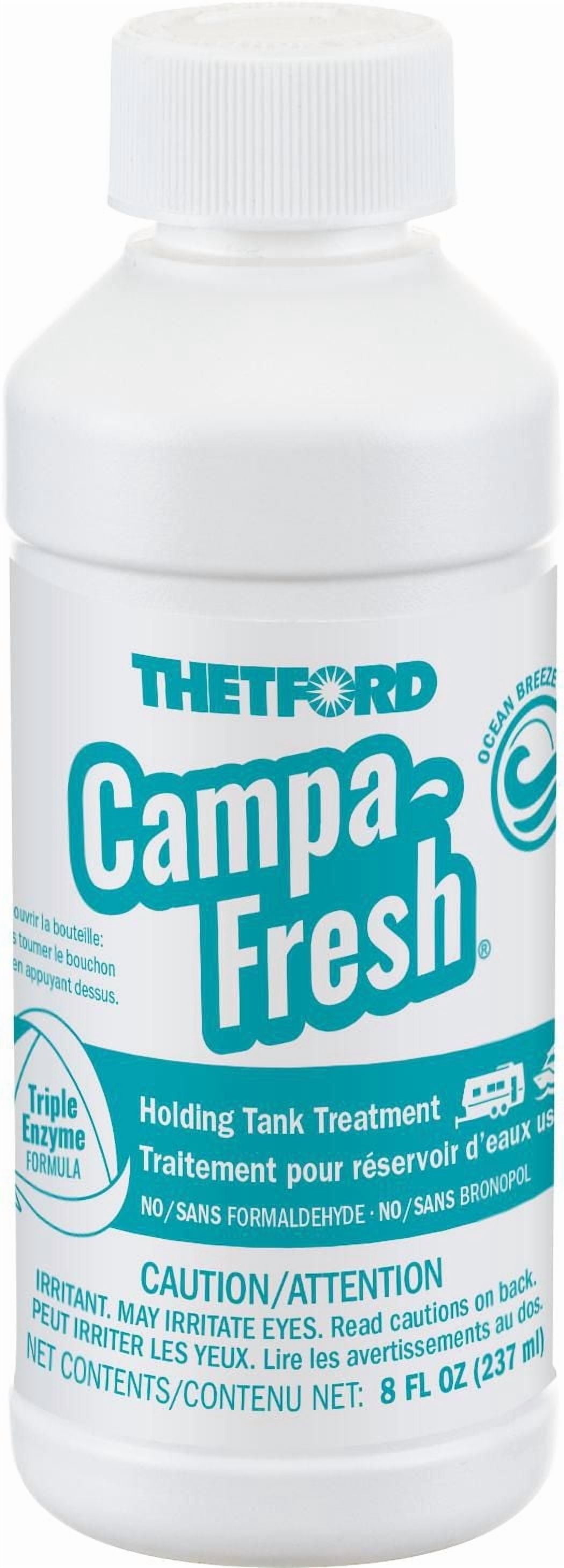 Liquide de traitement pour réservoir d’eaux usées Campa-Fresh® Ocean Breeze de Thetford, 6 bouteilles x 250 ml (8 oz) CAMPA-FRESH OCEAN BREEZE 6 x 250 ML (8 OZ)