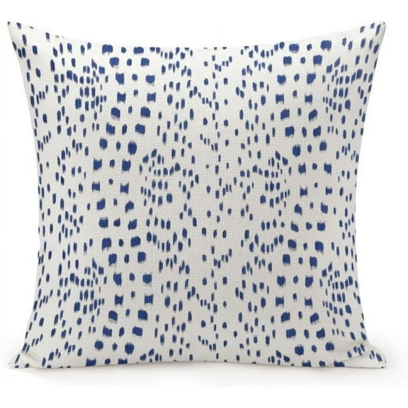 Ryan; Brunschwig Fils Les Touches Blue and White Decorative Pillow Cover Throw Pillow Covers Modern Pillow Cushion Cases 18"X18"