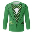 thumbnail image 4 of IWRICH St. Patrick's Day T Shirts for Men Long Sleeve Cute Graphic Shamrock Pullover Tops Cozy Crewneck Tees 04-Green XL, 4 of 4