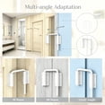 thumbnail image 5 of U-Shaped Sliding Door Loop Lock 1Pc, U Bolt Lock Anti-Theft Loop Bolt 90/180 Degree Multi-Angle Design, Rustproof Security Latch with Screws Stainless Steel Latch for Door, White, Topboutique, 5 of 5