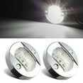 thumbnail image 1 of 2x Round Marine Boat LED Stern Lights White Cabin Deck Courtesy Light Waterproof, 1 of 9