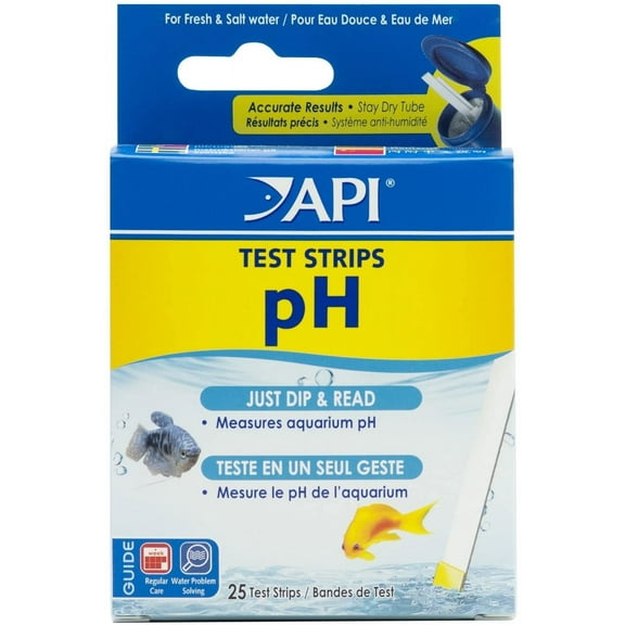 API pH Test Strips for Freshwater and Saltwater Aquariums [Aquarium Water Test Kits, Aquarium Supplies] 75 count (3 x 25 ct)