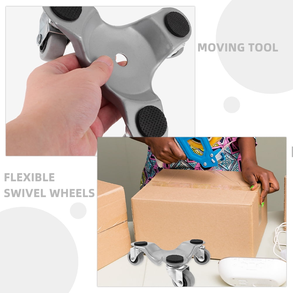 Worgeous 2pcs Furniture Dolly 3 Wheels Moving Dolly Furniture Mover For Moving Appliances
