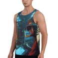 thumbnail image 2 of Gukieu Underwater Office Diver Print Men's Quick Dry Fitness Vest, Round Neck Sleeveless Fitness Bodybuilding Top-4X-Large, 2 of 7