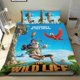 thumbnail image 1 of La Vida Salvaje Conjunto de sábanas temático, trío de piezas, cómodo y amigable con la piel, diseño único, regalo de decoración para el hogar para familiares, amigos y fans,135cm *200cm, 1 of 6