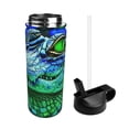 thumbnail image 2 of Uemuo Colorful Stained Glass Crocodile Print 18oz Sports Insulated Kettle, Water Bottle, Outdoor Sports Bottle, Insulated Hydration Bottle with Handle & Flip Straw, 2 of 8