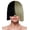 Black & Blonde, variant on HPO Adult Women's Split Dye Bob with Bangs Black and White Color & Made With Synthetic Fiber