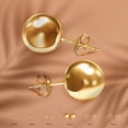 thumbnail image 6 of PORI JEWELERS Premium Ball Stud Earrings 14k, Yellow Gold, 6 of 8