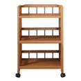 thumbnail image 1 of DOLITY Bamboo Corner Shelf 3 Tier Storage Cabinet Low Bedside Table Corner Shelf Corner 35cmx30cmx75cm, 1 of 9