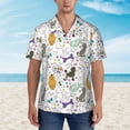 thumbnail image 2 of Balery Colorful Poodle Dog Camisas hawaianas de manga corta para hombre, camisas playeras de corte holgado, camisas de vacaciones con botones,Large, 2 of 7