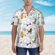 thumbnail image 2 of Balery Colorful Poodle Dog Camisas hawaianas de manga corta para hombre, camisas playeras de corte holgado, camisas de vacaciones con botones,3X-Large, 2 of 7