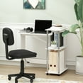 thumbnail image 5 of Furinno Abbott Corner Computer Desk with Bookshelf, Americano/Stainless Steel, 5 of 6