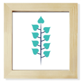 thumbnail image 1 of Bule Tree Cartoon Art Deco Fashion Square Picture Frame Wall Tabletop Display, 1 of 3