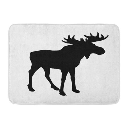 KDAGR Canada Silhouette Moose on Alaska Hunting Bull Drawing Outline Doormat Floor Rug Bath Mat 23.6x15.7