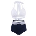 thumbnail image 2 of KBODIU Swimwear Sexy Beachwear Womens Swimsuits Bikini Sets Tankini Bathing Suits for Women Navy XXL, 2 of 3