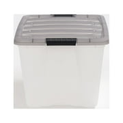 IRIS 53 Qt. Plastic Storage Bin with Lid, Stackable Storage Containers, Tote