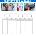 thumbnail image 3 of Cruise Ready: Clear Luggage Tags With Dustproof Resealable Closure, Weather Resistant PVC Material, Steel Loops For Reliability, Waterproof Tag Holder For Cruise Luggage E-Tags, 3 of 5