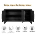 thumbnail image 3 of MDQMD Sideboard Buffet Cabinet with 3 Doors for Living Room,Coffee Bar with Adjustable Shelves for Dining Room,Black, 3 of 11