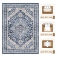 thumbnail image 3 of FEELHOME 4'x6' Traditional Area Rugs, Washable Rug for Living Room Bedroom Dining Room, Soft Carpet Non-Slip Indoor Rug for Office, Floor Rug for Home Decor Blue, 3 of 7