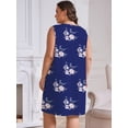 thumbnail image 5 of FEREMO Nightgowns for Women Plus Size Sleeveless Tank Sleep Dress Soft Print Sleepwear, 5 of 6