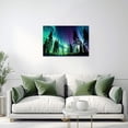 thumbnail image 2 of ZHONGYUTONG Aurora Canvas Wall Art Borealis Snow Mountain Picture Print Northern Lights Lake Forest Painting for Bedroom Decor Framed (12.00" x 18.00"), 2 of 5