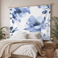 thumbnail image 3 of Blue Floral Spring Small Tapestry for Bedroom Wall Hanging Tapestry, Retro Watercolor Botanical Summer Ceiling Backdrop Tapestries Poster Blanket Wall Decor for Teens Room Living Room Dorm 23" x 28", 3 of 8