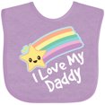 thumbnail image 3 of Inktastic I Love My Daddy Boys Girls Star Rainbow Boys or Girls Baby Bib, 3 of 4