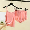 thumbnail image 2 of FAIWAD Women 2 Piece Pajama Set Sleeveless Crop Cami Tops and Elastic Waist Shorts Lounge Sleepwear Set, 2 of 7