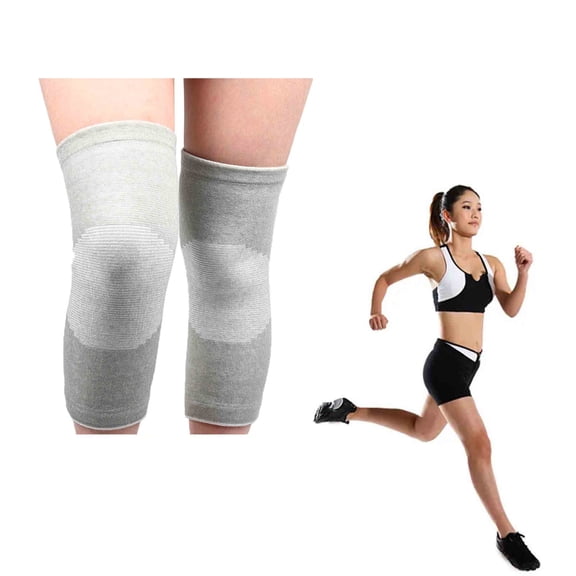 1 Double Knee Brace, Compression Knee Sleeves for Men, Women, Running, Working out, Weight Lifting, Sports,Circulation Improvement & Pain Relief(Gray,XXL)