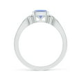 thumbnail image 2 of ANGARA Natural Vintage Style Cushion Tanzanite Solitaire Engagement Ring in 14K White Gold for Women (Size-5mm) | December Birthstone, Anniversary, Jewelry Gift for Women | Natural Tanzanite Ring, 2 of 9