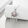 thumbnail image 2 of Cremation Jewelry S925 Sterling Silver Heart/Wings/Turtle/Sunflower Urn Necklace for Ashes for Women Memorial Jewelry Gift for Wife/Sister/Friend…, 2 of 7
