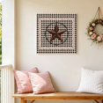 thumbnail image 5 of Canvas Wall Art Retro Mottled Canvas Art Print Country Star Farmhouse Black Buffalo Plaid Pictures Wall Decor for Living Room Bedroom Artwork Decorations Stretched Framed Ready to Hang 10"x10", 5 of 9